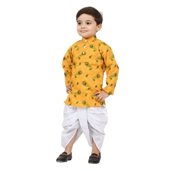 Arshia Fashions Kids Traditional Ethnic Festival Wear Dhoti Kurta Set For Boys - Image 2