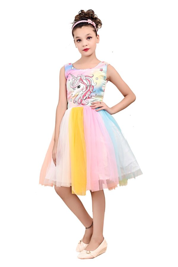 Arshia Fashions Unicorn Midi Dress for Girls - Image 4