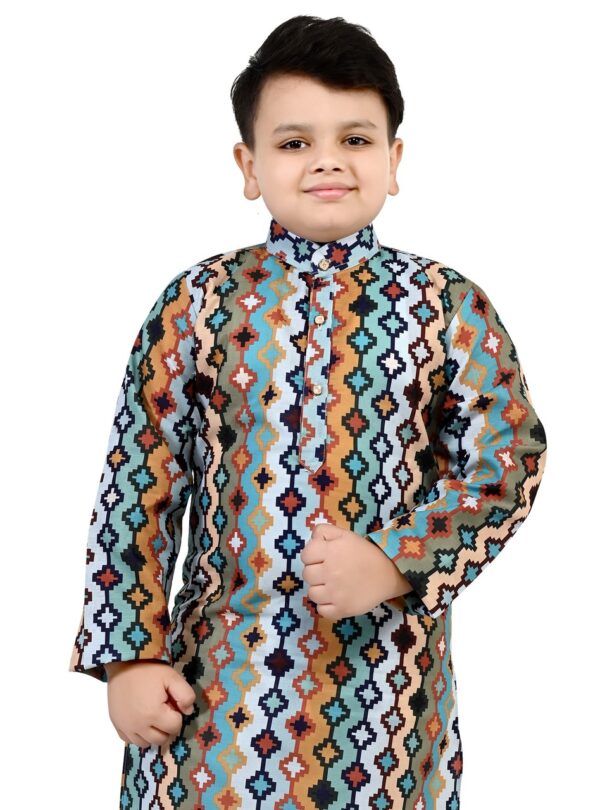 Boys Cotton Kurta Pajama set - Image 4